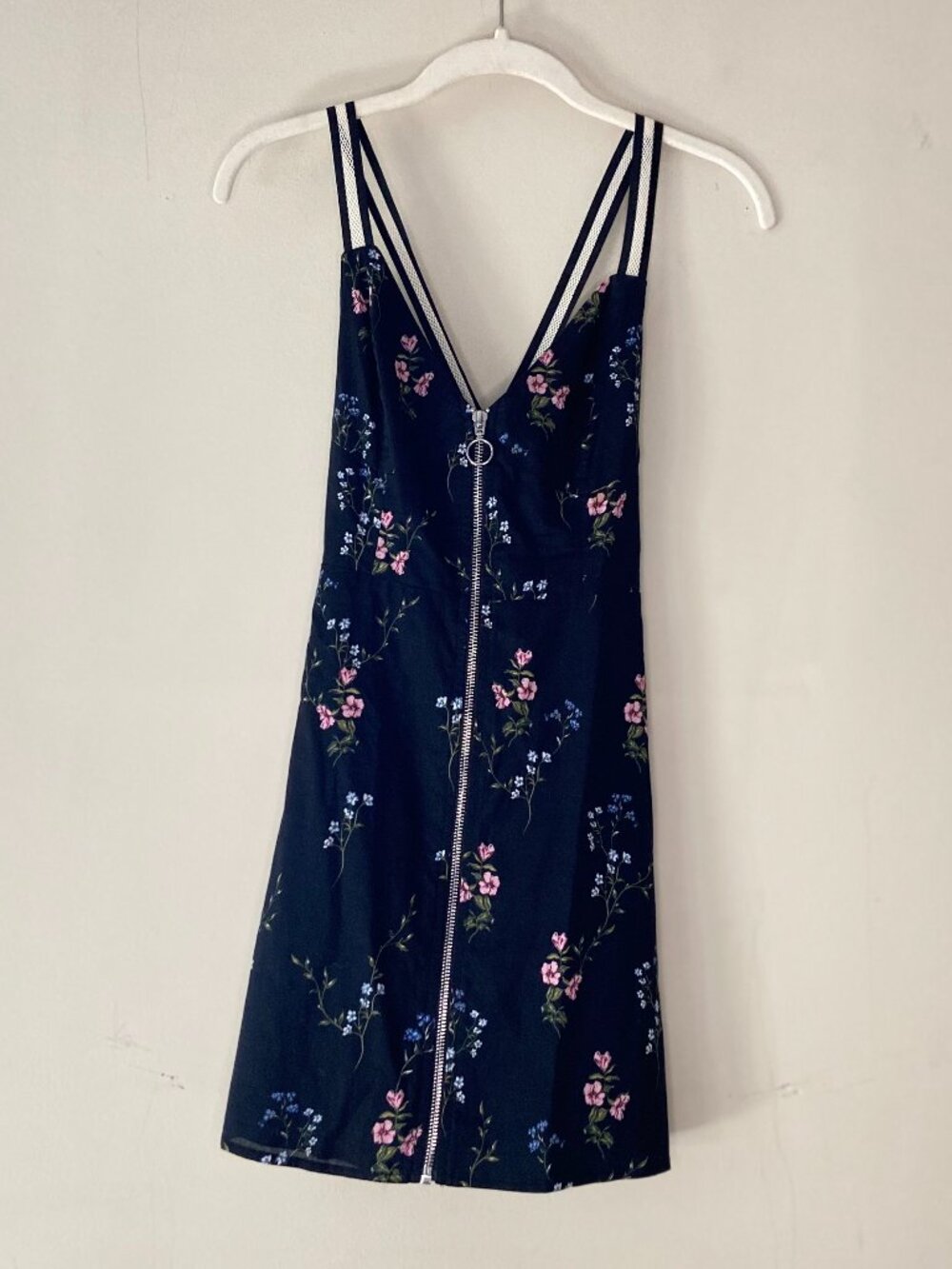 For‎ Love & Lemons Floral Zip Front Mini Dress Size S - Picture 2 of 8